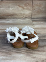 Bebe Chiffon Flower Sandal White sz 7c