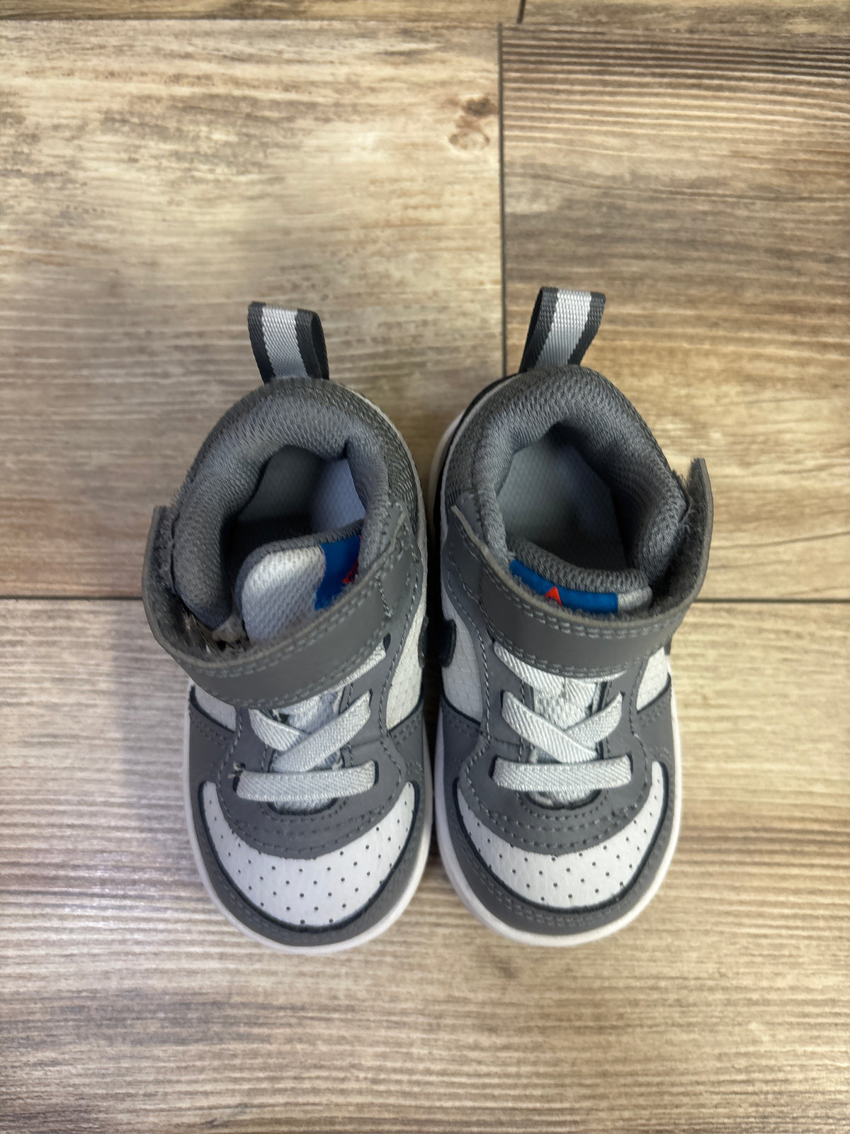 Nike Court Borough Mid TD 'Grey White Blue' Sneakers sz 5c