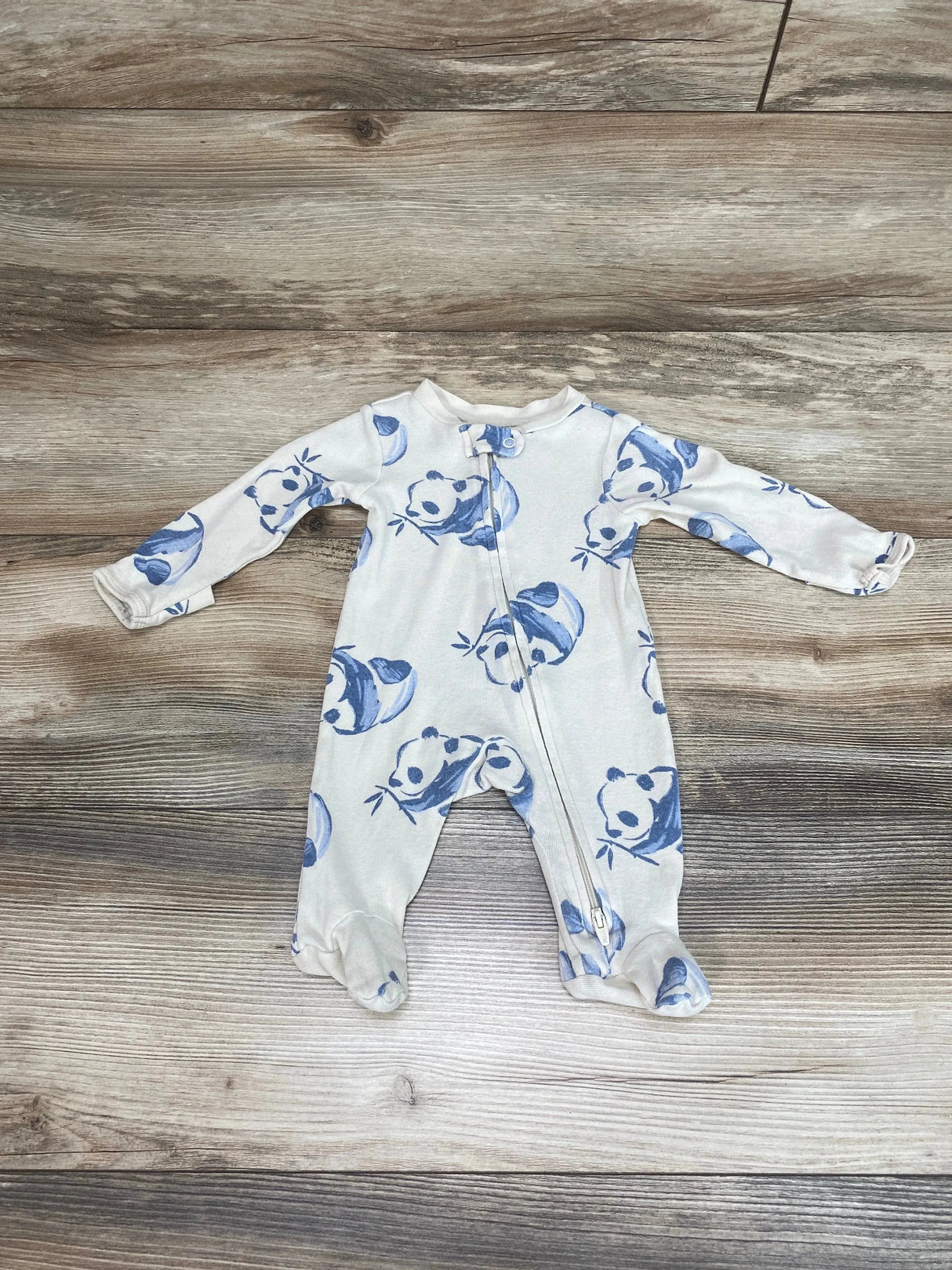 Carter's Panda Print Sleeper Beige sz Newborn