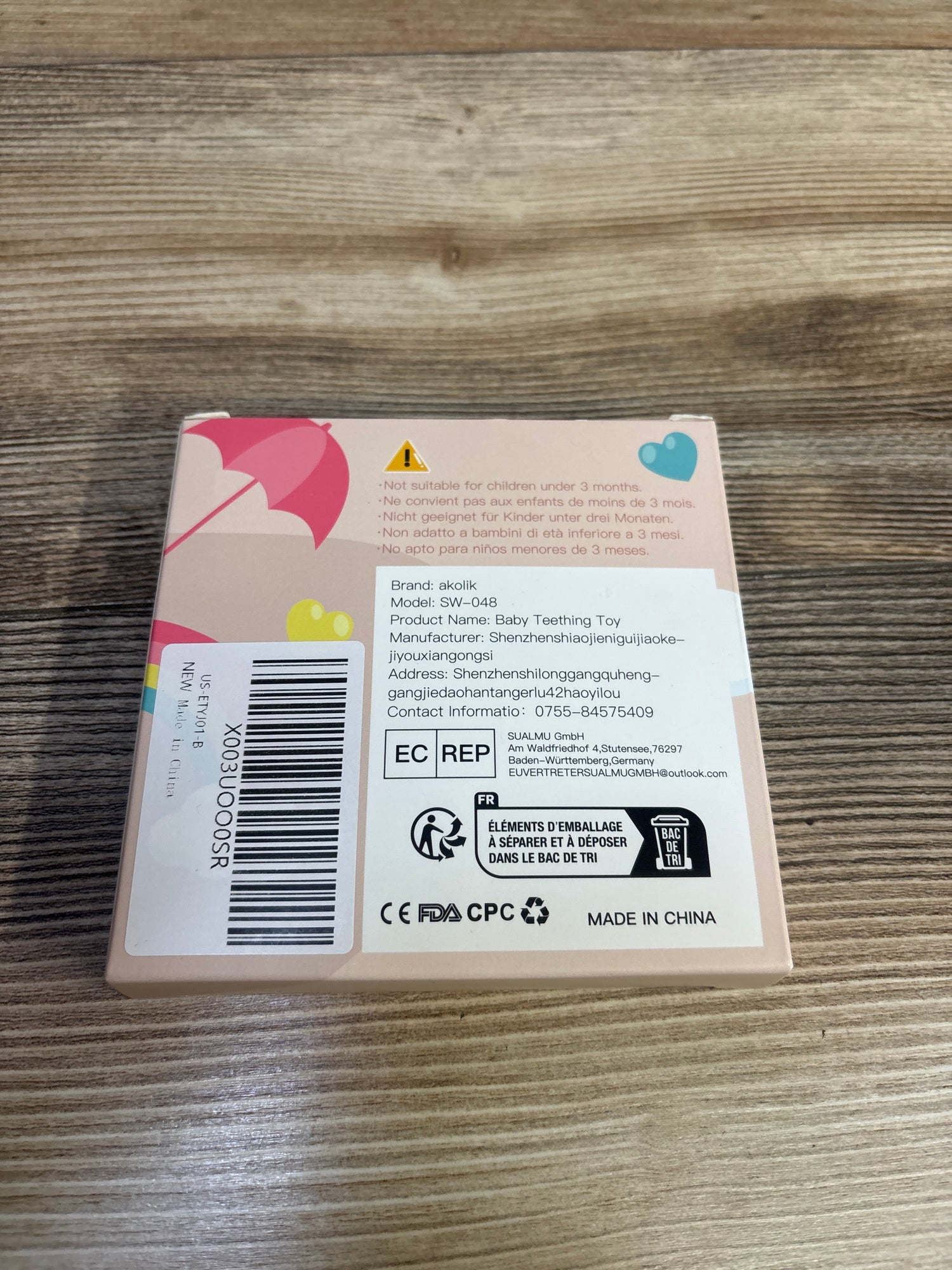 NEW akolik Baby Teething Toy