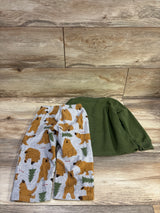 Carter's 2pc Fleece Shirt & Pants Set Green sz 2T