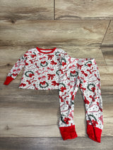 Caden Lane Bow What Fun 2pc Pajama Set White sz 18-24m