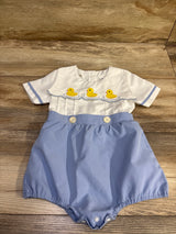 Shein Embroidered Duck Collar Romper White sz 12-18m