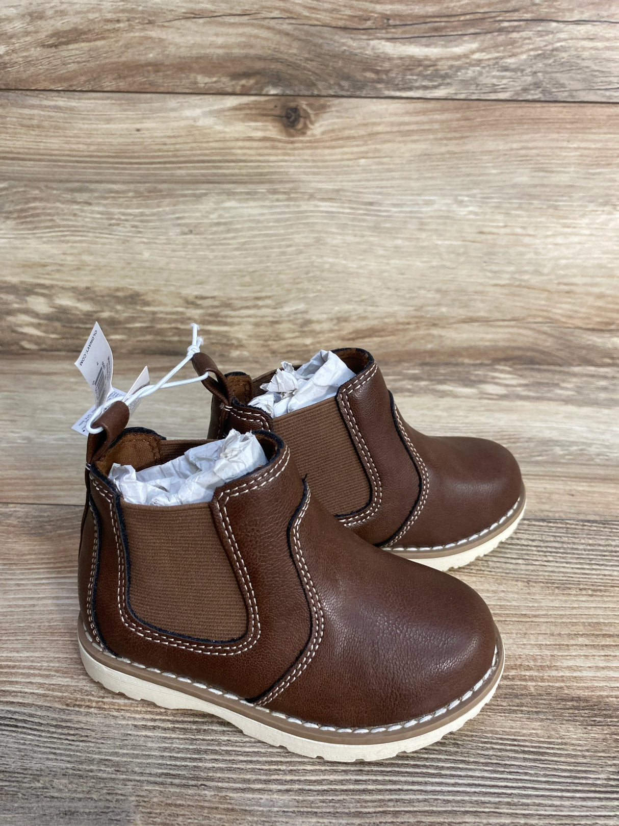 NEW Old Navy Faux Leather Chelsea Boots Brown sz 7c