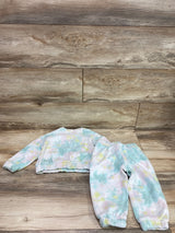 Cat & Jack 2pc Tie-Dye Fleece Sweatshirt & Joggers White sz 2T