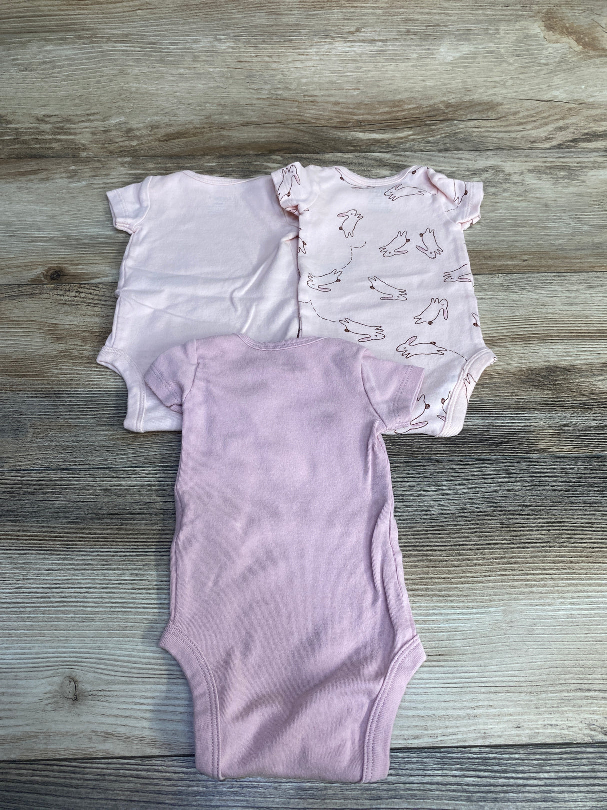 Carter's 3pk Bunny Bodysuits Pink sz Newborn