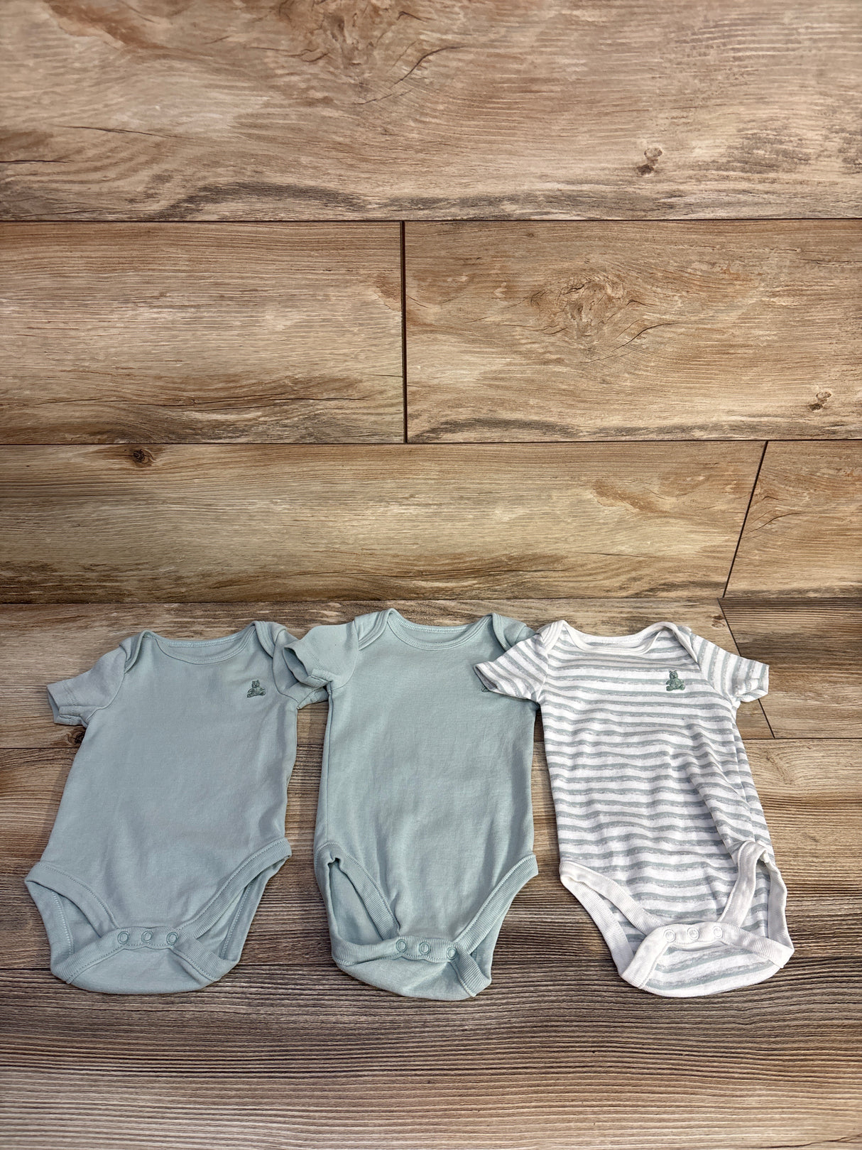 Baby Gap 3pk Bodysuits Mint Green sz 3-6m