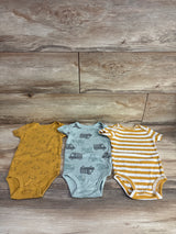 Simple Joys 3pc Rhino Bodysuit Set Mustard sz 6-9m
