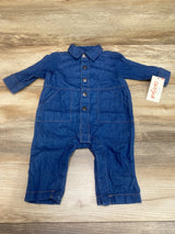 NEW Cat & Jack Chambray Jumpsuit Blue sz 0-3m