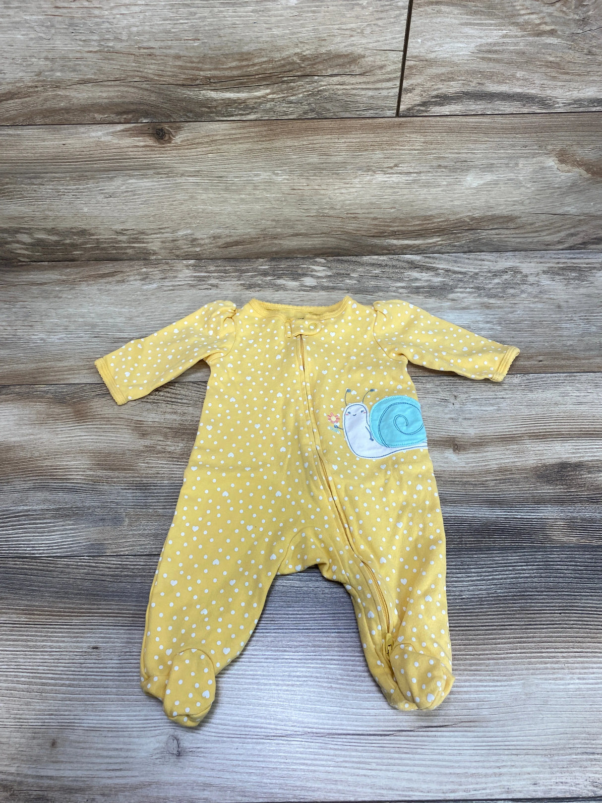 Carter's Polka Dot Sleeper Yellow sz 3m