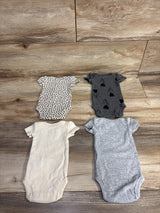 Carter's 4pk Rose Print Bodysuits Cream sz Preemie