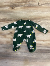 Carter's Bear Print Sleeper Green sz Newborn