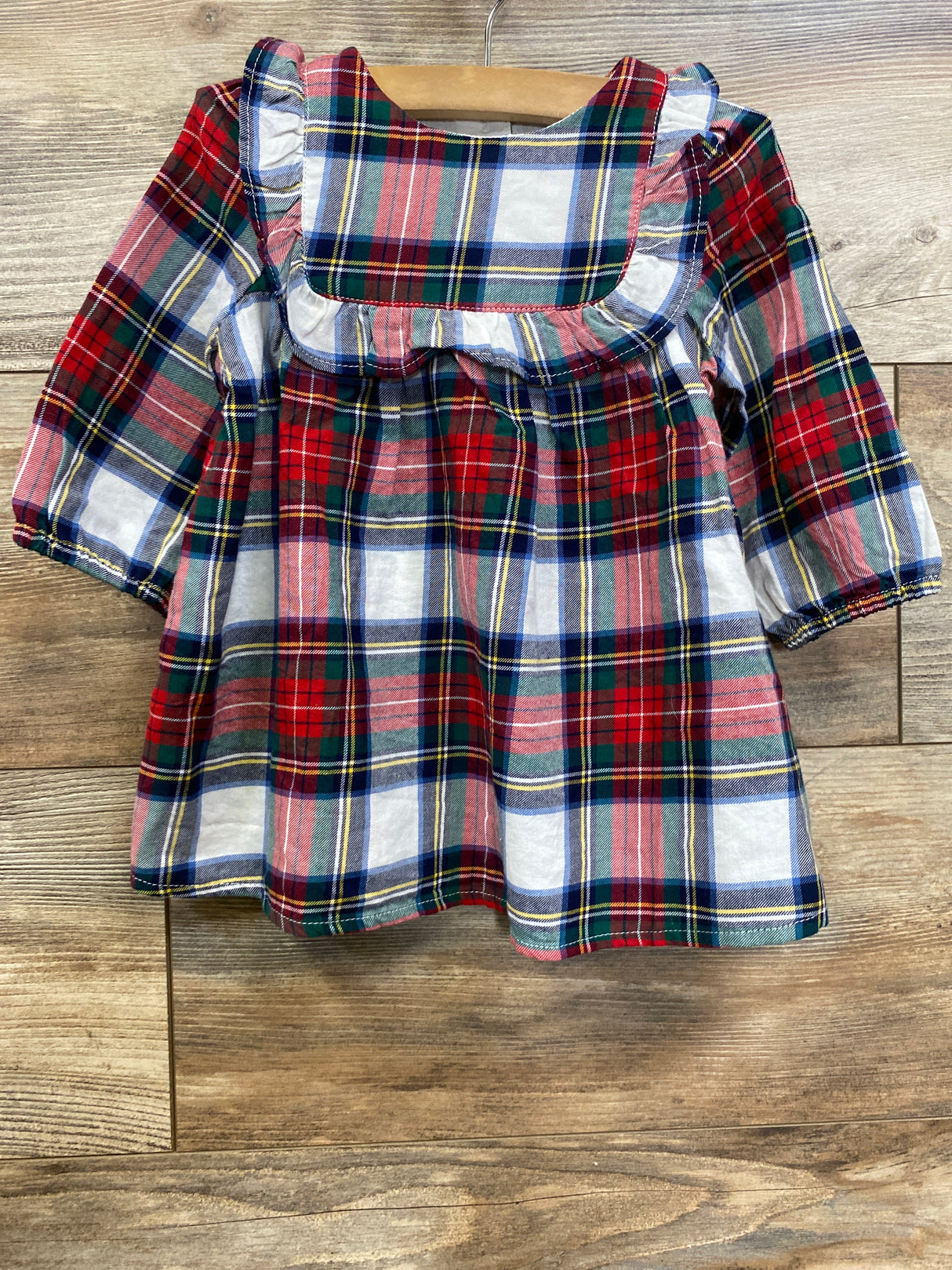 NEW Baby Gap Plaid Dress White sz 6-12m