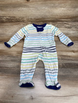 Honest Baby Striped Sleeper White sz Newborn