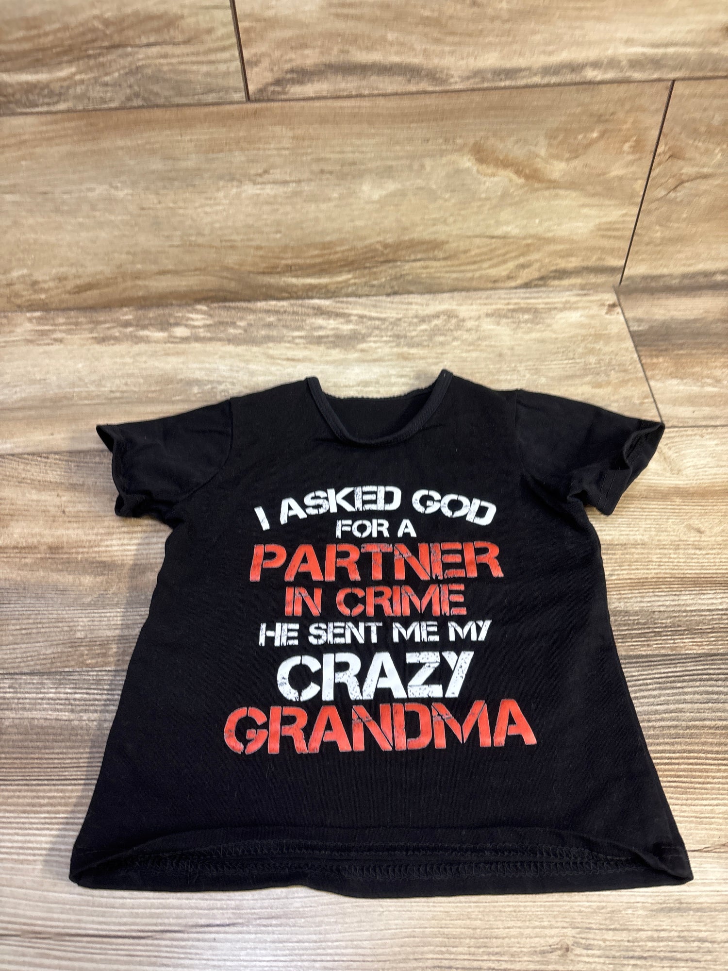 Zcaynger Graphic Shirt Black sz 3-4T