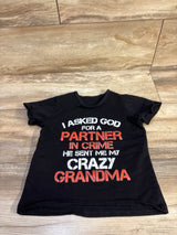 Zcaynger Graphic Shirt Black sz 3-4T