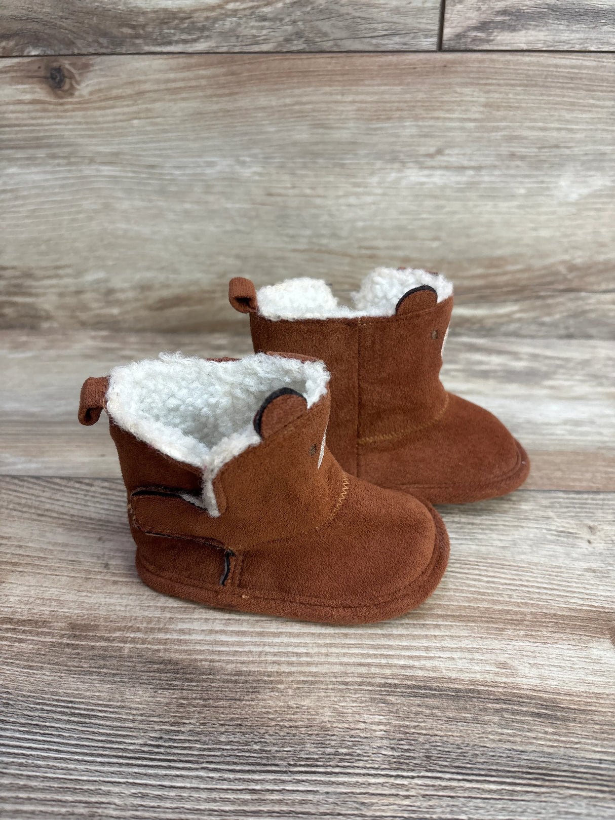 Rising Star Soft Sole Booties Brown sz 2/3c