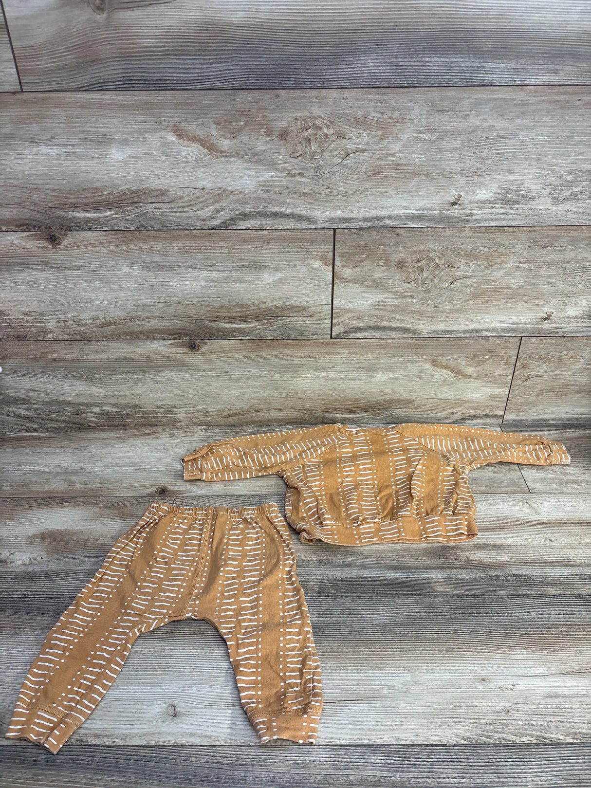 Jessica Simpson 2pc Striped Shirt & Pants Set Butterscotch sz 18m