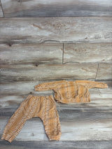 Jessica Simpson 2pc Striped Shirt & Pants Set Butterscotch sz 18m