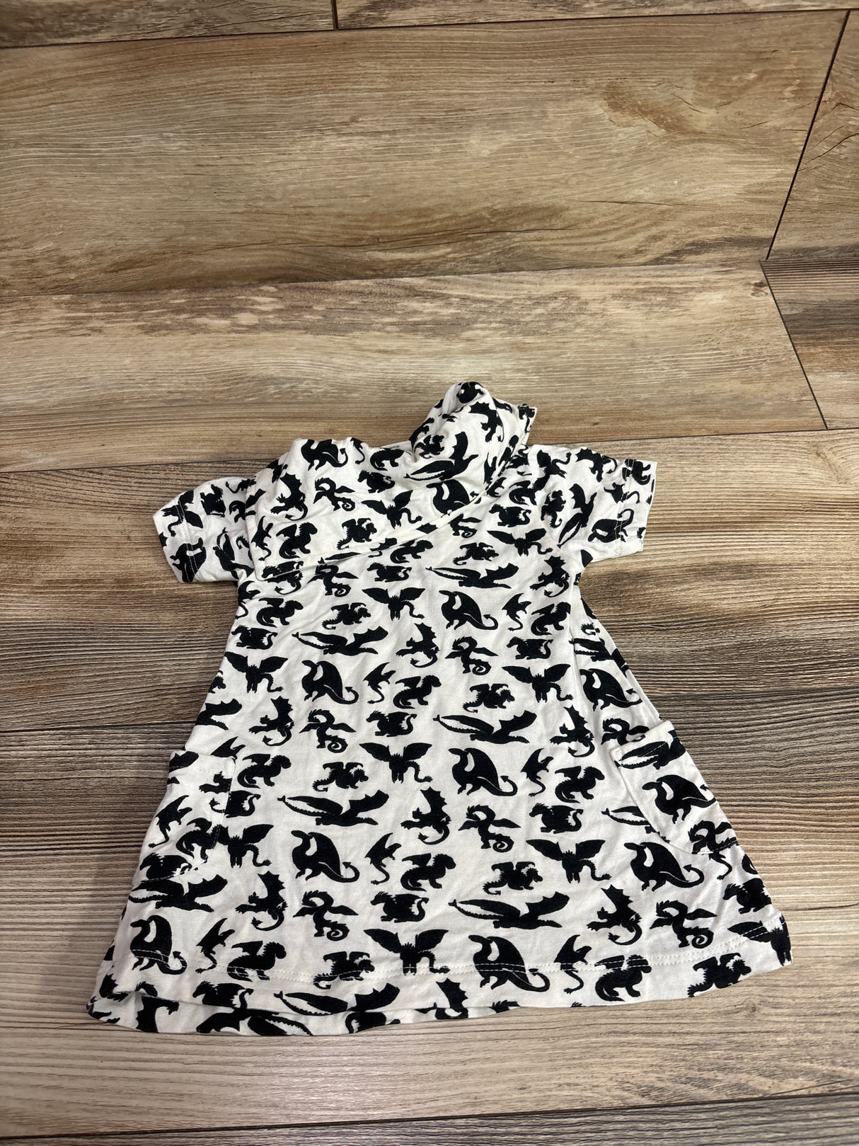 Kate Quinn Bamboo Dragon Print Dress White sz 3-6m