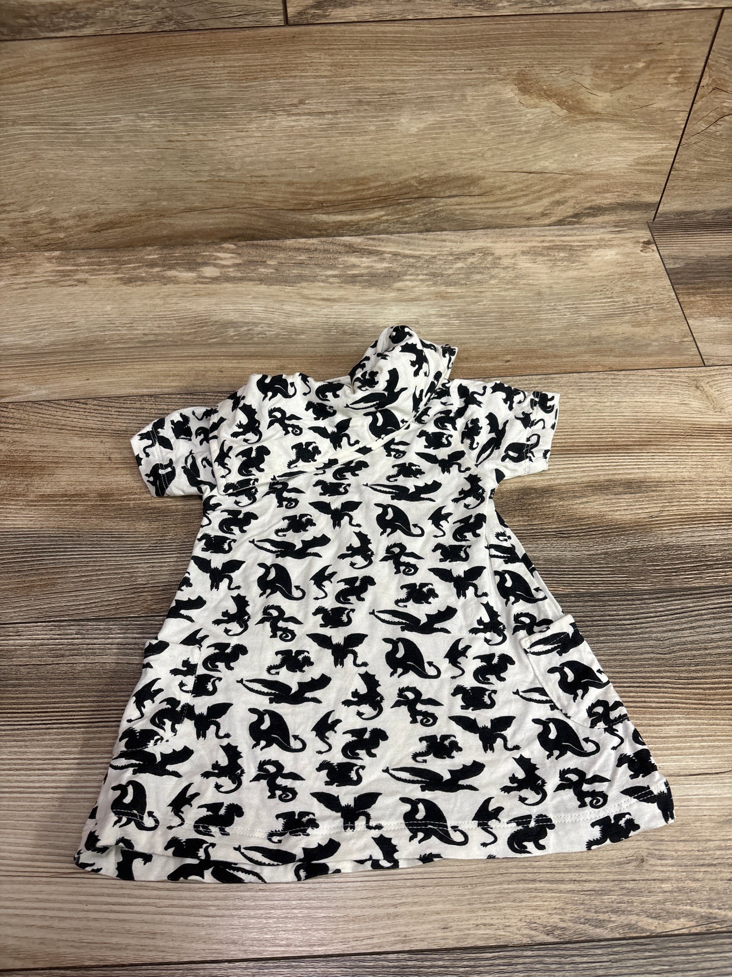 Kate Quinn Bamboo Dragon Print Dress White sz 3-6m