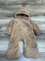 Nike High Pile Fleece Convertible Footie Brown sz 6m