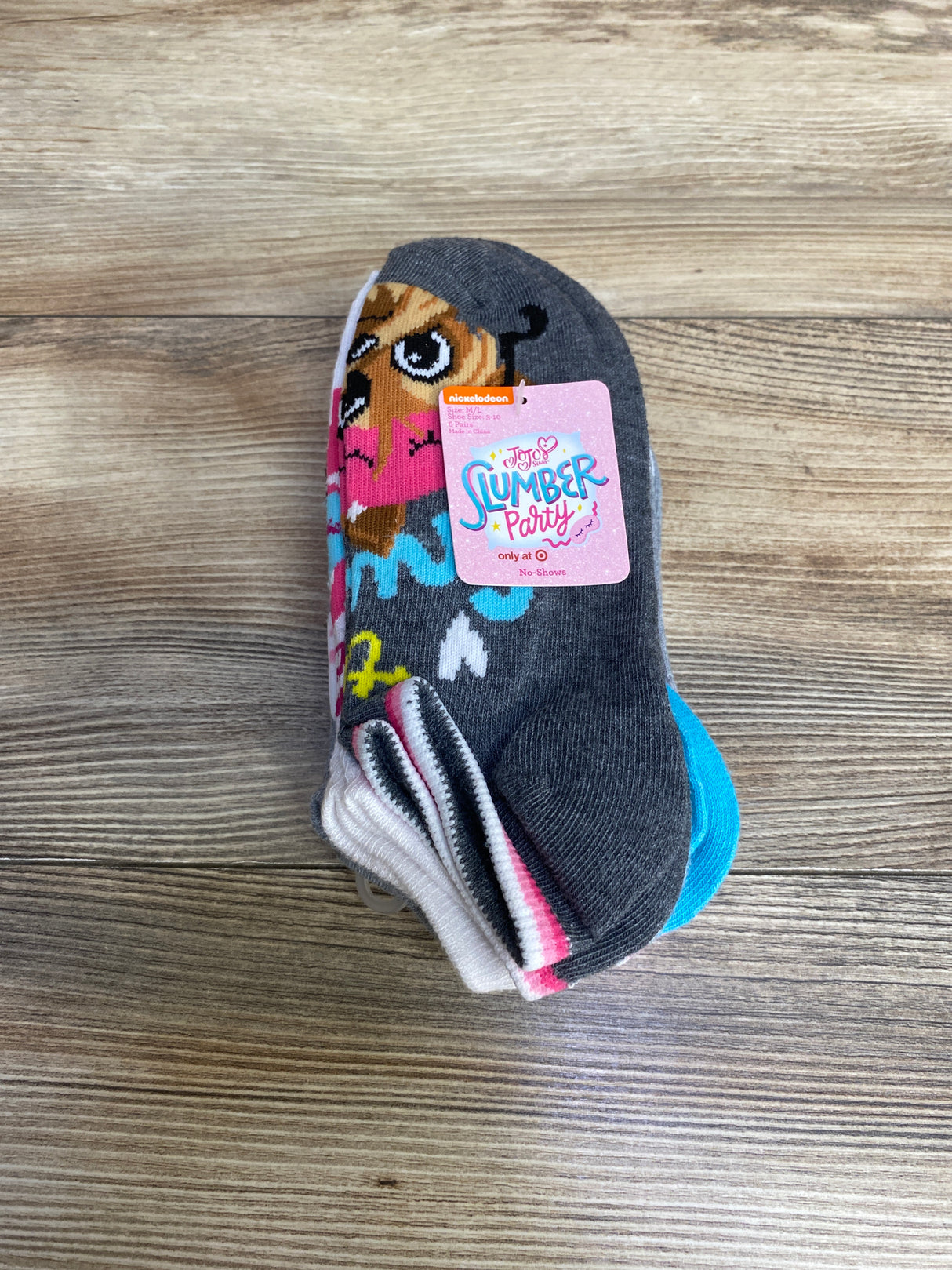 JoJo Siwa 6 Pair No Show Socks Shoe Size 3-10Y