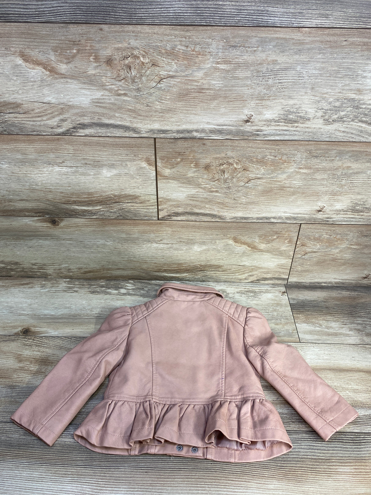 Urban Republic Faux Leather Moto Jacket Rose Gold sz 2T