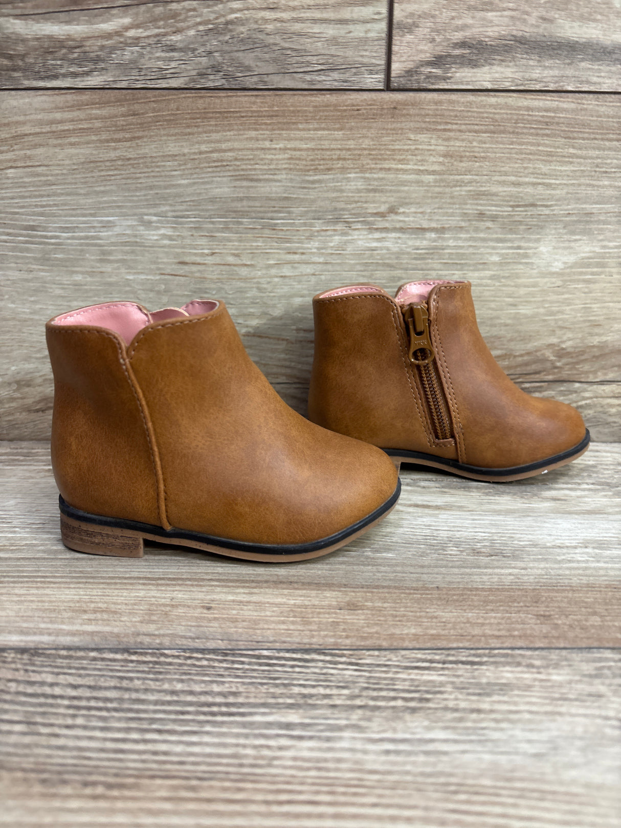 Cat & Jack Penelope Zipper Boots Brown sz 5c