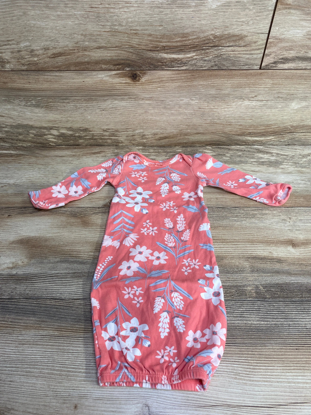 Carter's Floral Sleeper Gown Peach sz Newborn