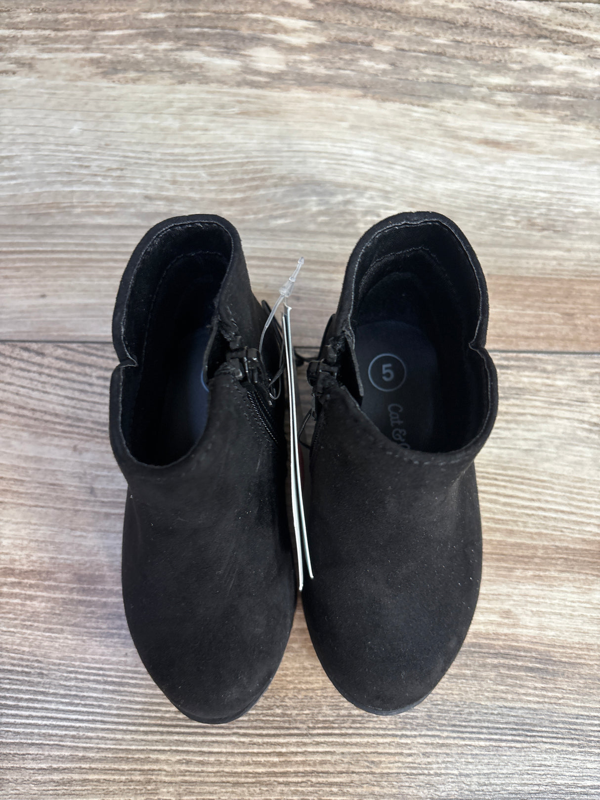 NEW Cat & Jack Penelope Zipper Booties Black sz 5c