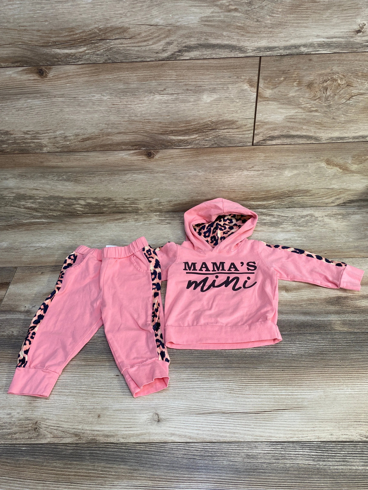 2pc Mama's Mini Hoodie & Pants Pink sz 6-9m