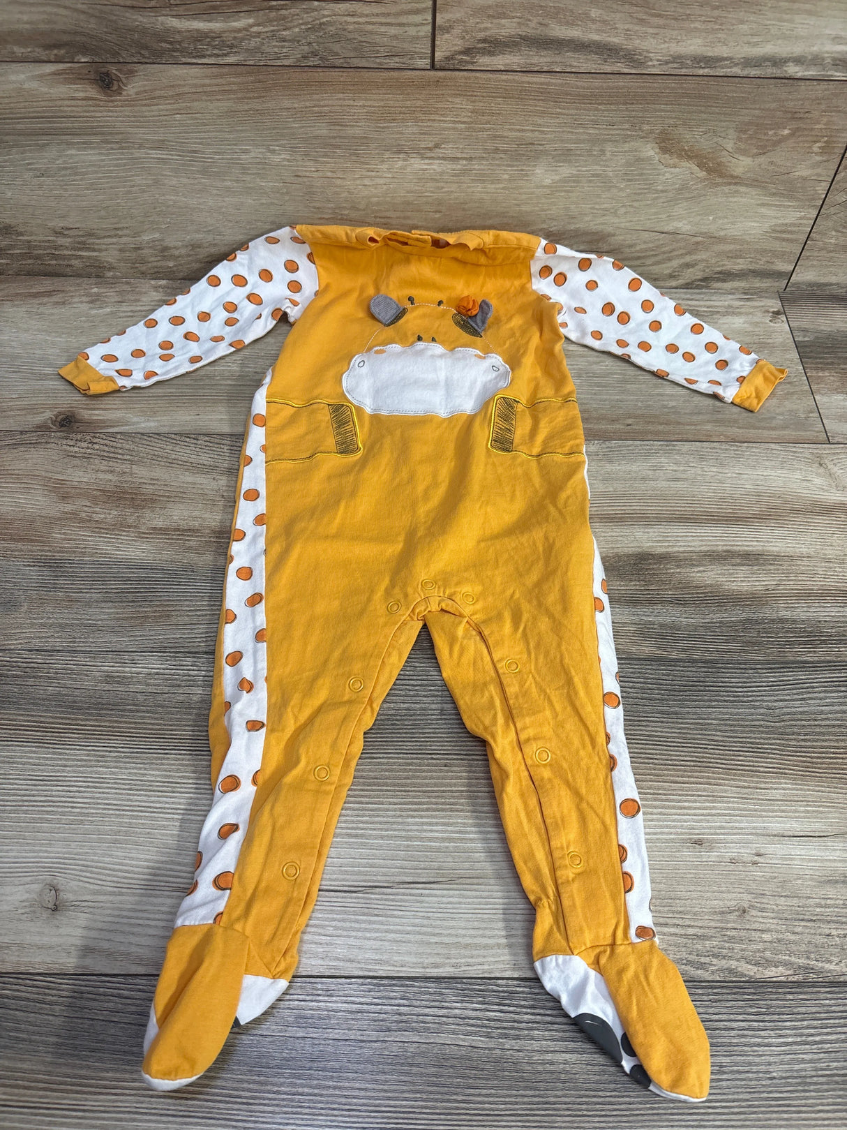My First Chiccco Giraffe Footed Coverall Yellow sz 12-18m