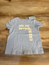 NEW Cat & Jack Oh So Loved Shirt Light Blue sz 18m