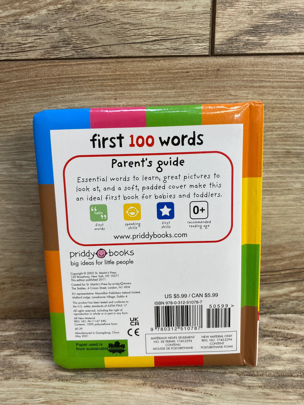 First 100 Padded: First Book of Words Board Book