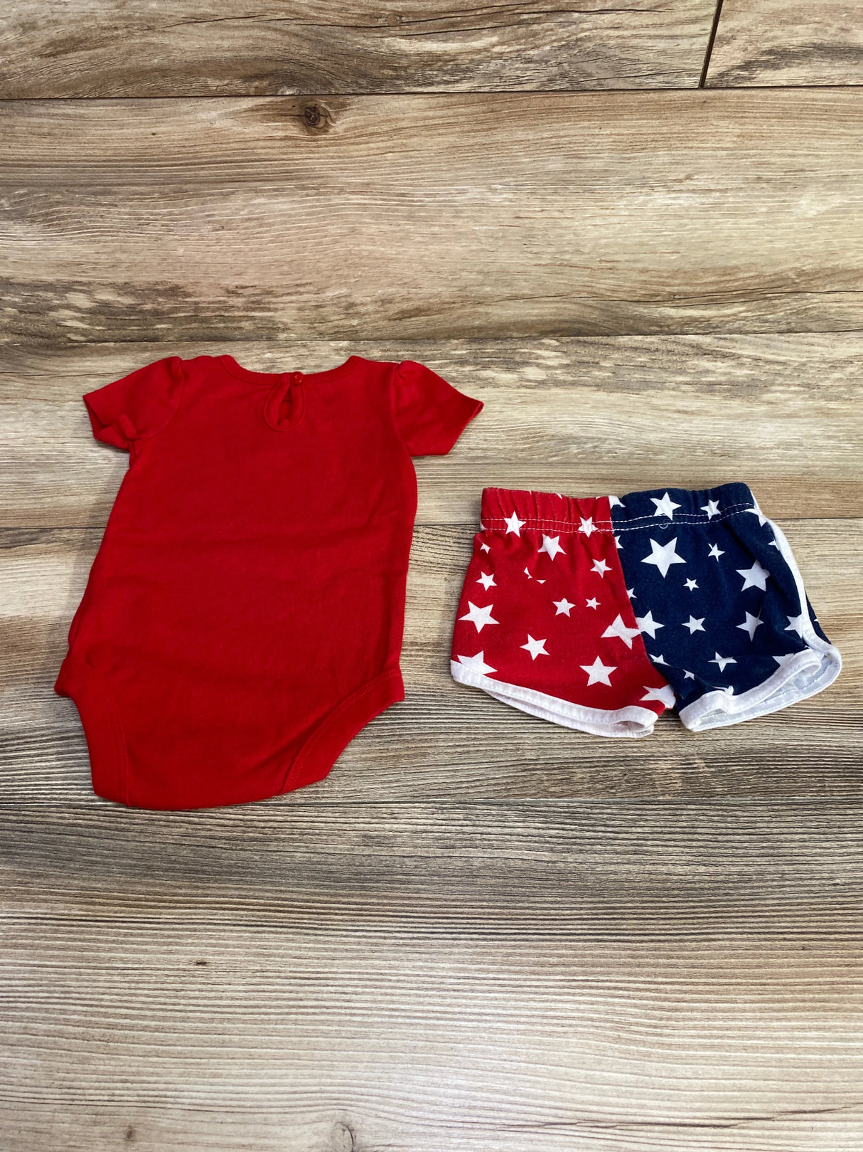 Celebrate 2pc Daddy's Little Cutie Bodysuit & Shorts Red sz 0-3m