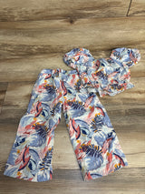 Vince Camuto 2pc Puff Sleeve Top & Pants Blue sz 2T