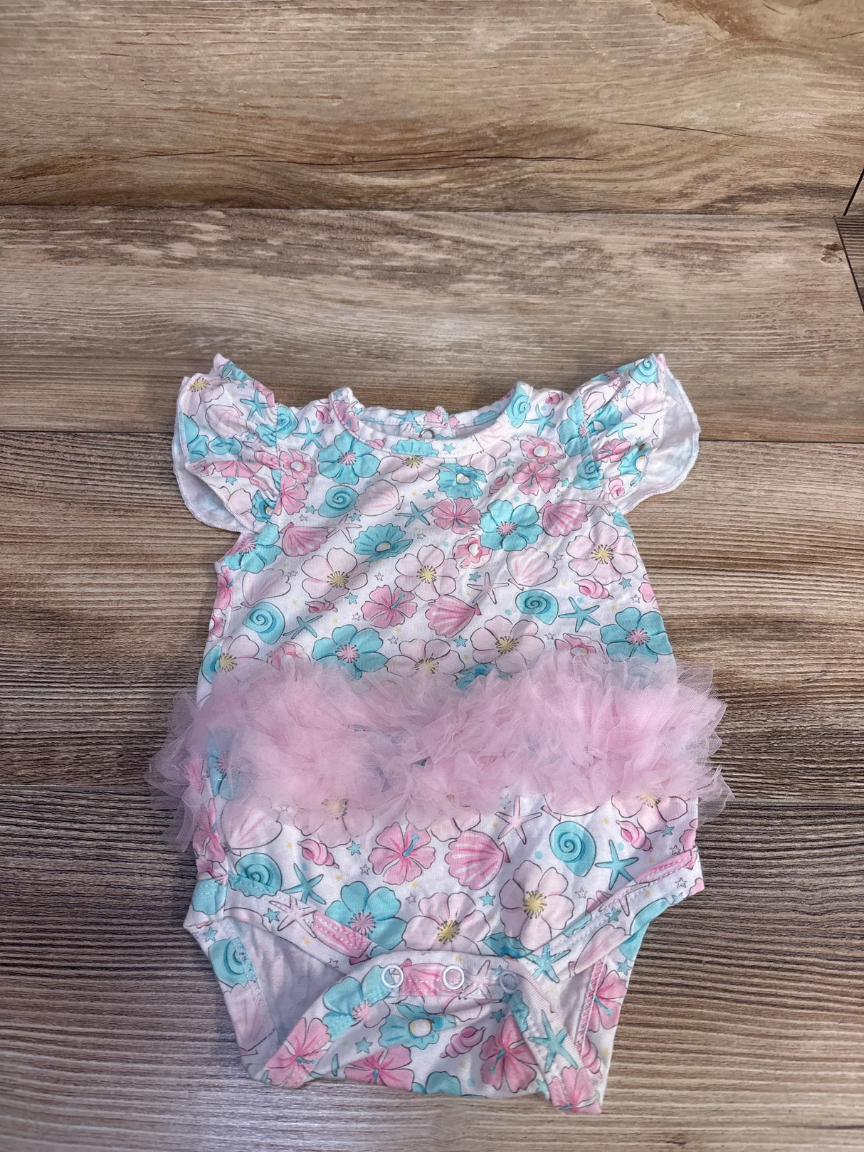 Milkberry Seashell Tutu Bodysuit White sz 0-3m