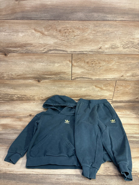 Adidas 2pc Pullover Hoodie & Joggers Blue sz 5T - Me n Mommy To Be