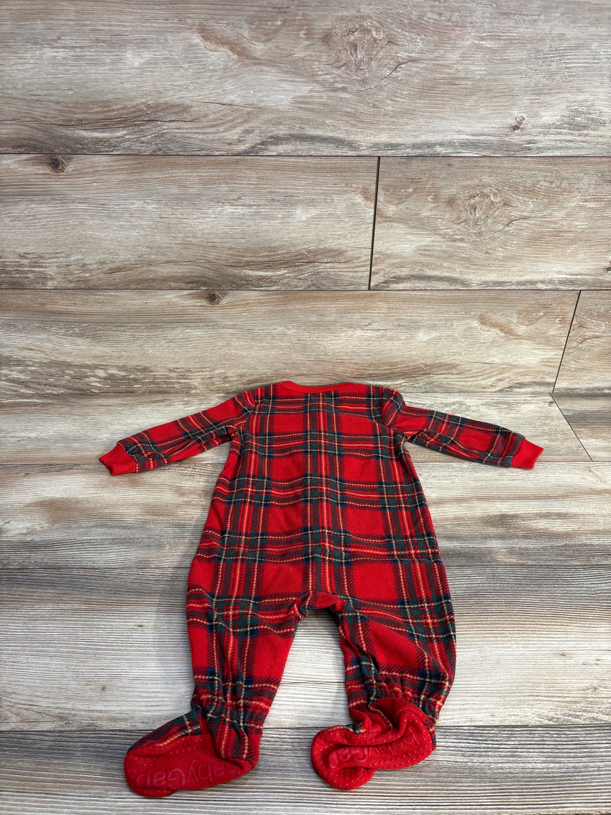 Baby Gap Plaid Blanket Sleeper Red 6-12m