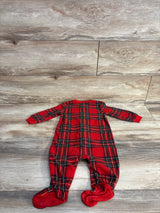 Baby Gap Plaid Blanket Sleeper Red 6-12m