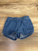 Children's Place Chambray Pull On Shorts Blue sz 18-24m