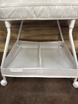 NEW Delta Children Curve Bassinet in White and Gray