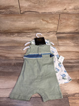NEW Lee 2pk Henley Shortie Rompers Green sz 0-3m
