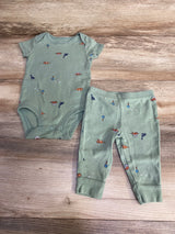 Carter's 2pc Dinosaur Bodysuit & Pants Green sz 6m - Me n Mommy To Be