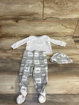 Levi's 3pc Set White sz 6m