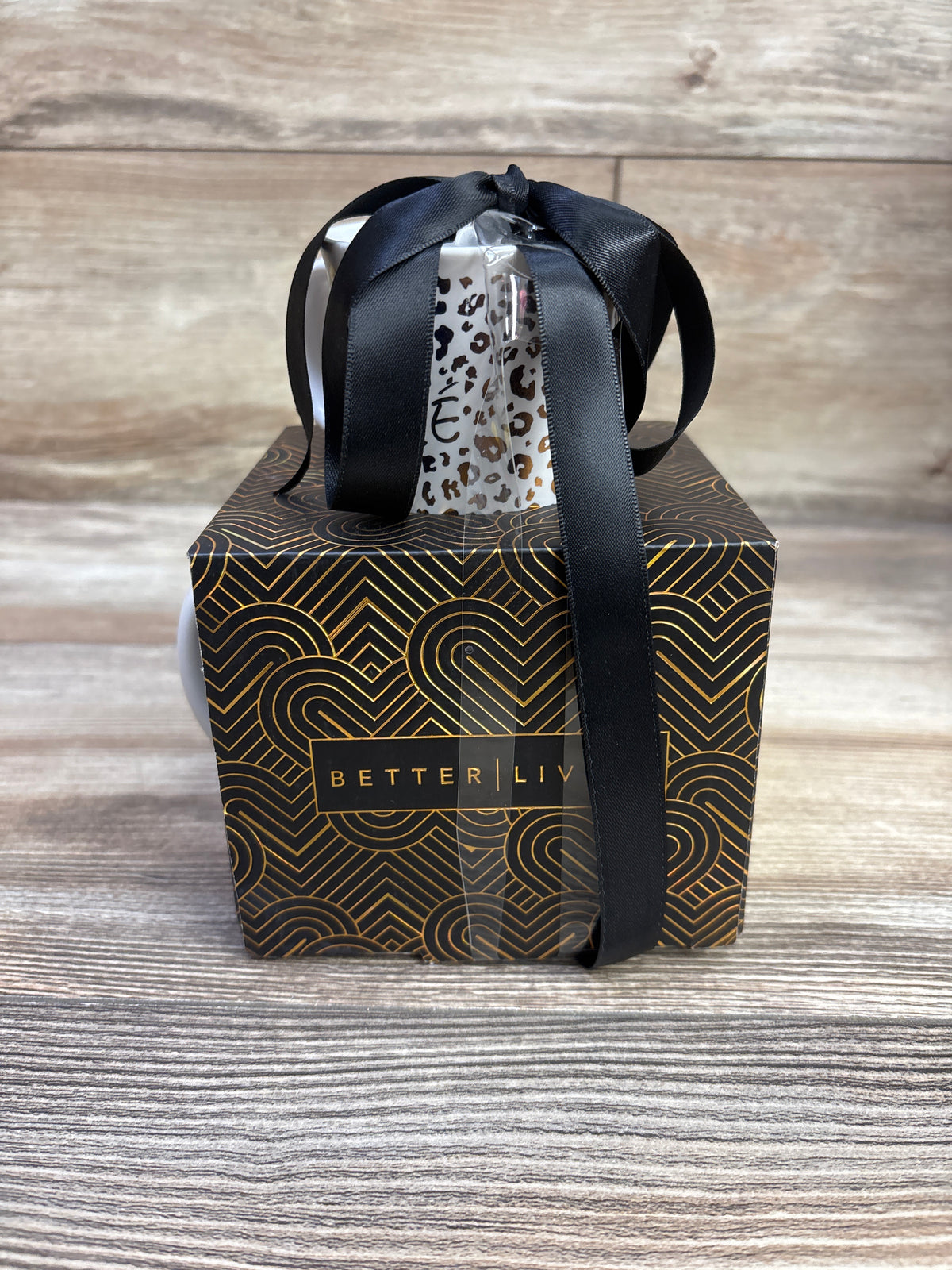 NEW Better Living Leopard Print Mama & Bebe Mug Gift Set