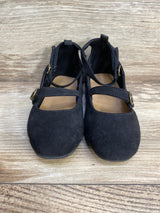 Old Navy Faux-Suede Double-Strap Ballet Flats Black Sz 6c