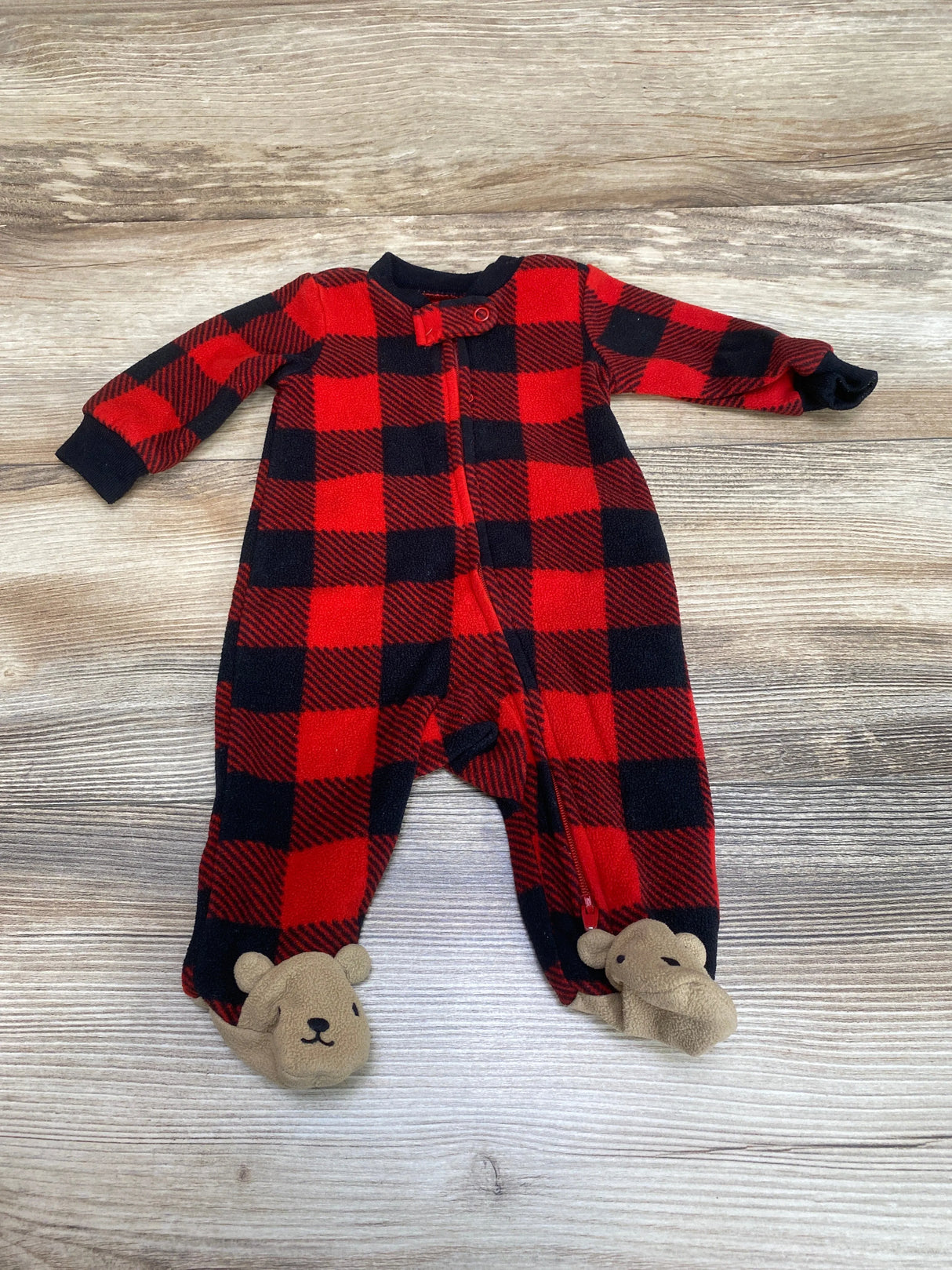 Carter's Buffalo Check Blanket Sleeper Red sz Newborn