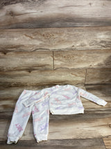 Juicy Couture 2pc Plush Pull Over Sweater Set White sz 24m